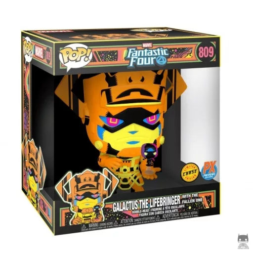 Galactus with Silver Surfer (Blacklight) (Chase) (Supersized) Funko Pop! figure (Fantastic Four)