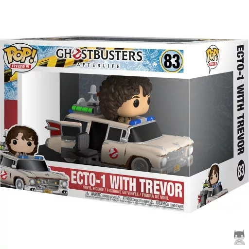 Ecto-1 with Trevor Funko Pop! figure (Ghostbusters Afterlife)