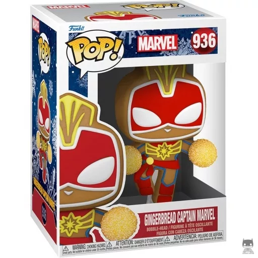 Gingerbread Captain Marvel Funko Pop! figure (Marvel Comics)
