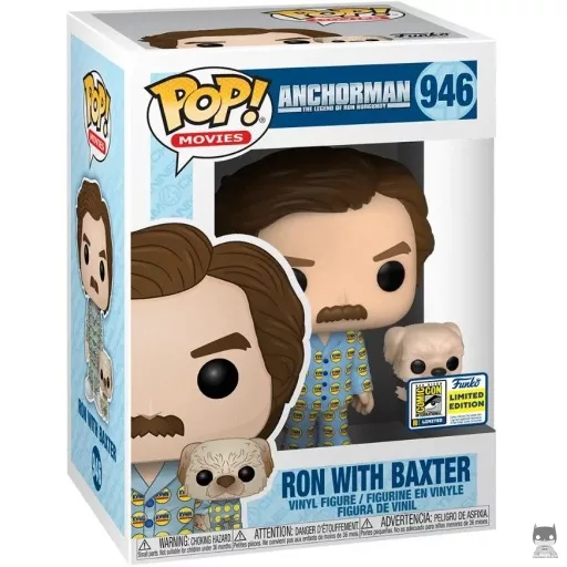Ron with Baxter Funko Pop! figure (Anchorman: The Legend of Ron Burgundy)