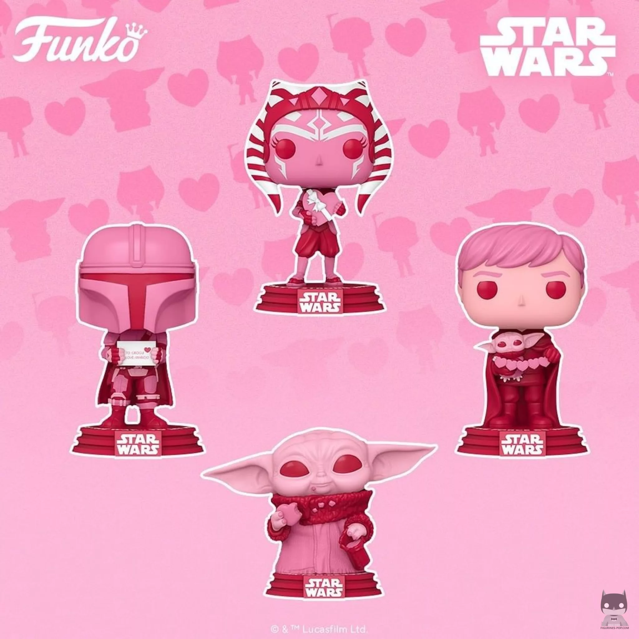 6 Star Wars POPs in pink for Valentine's Day