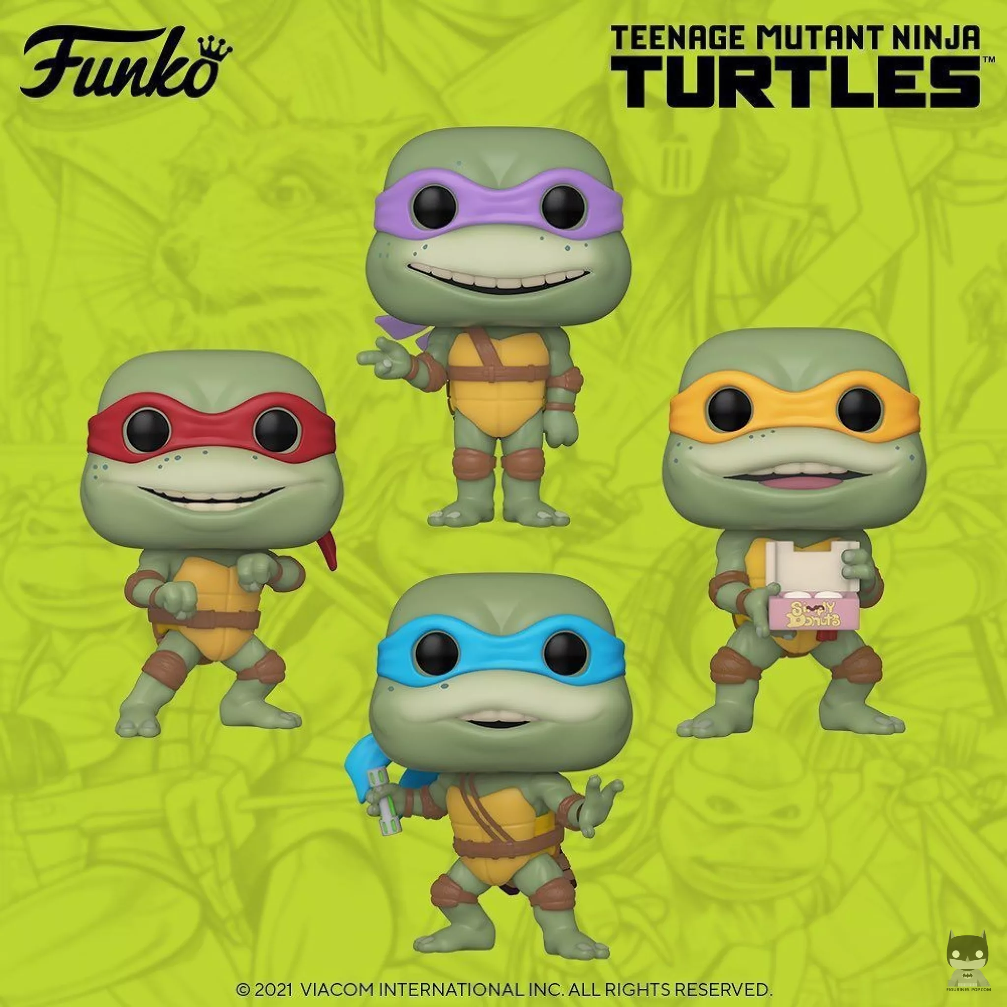 9 Teenage Mutant Ninja Turtles POPs from the movie Ninja Turtles II: The Secret of the Ooze