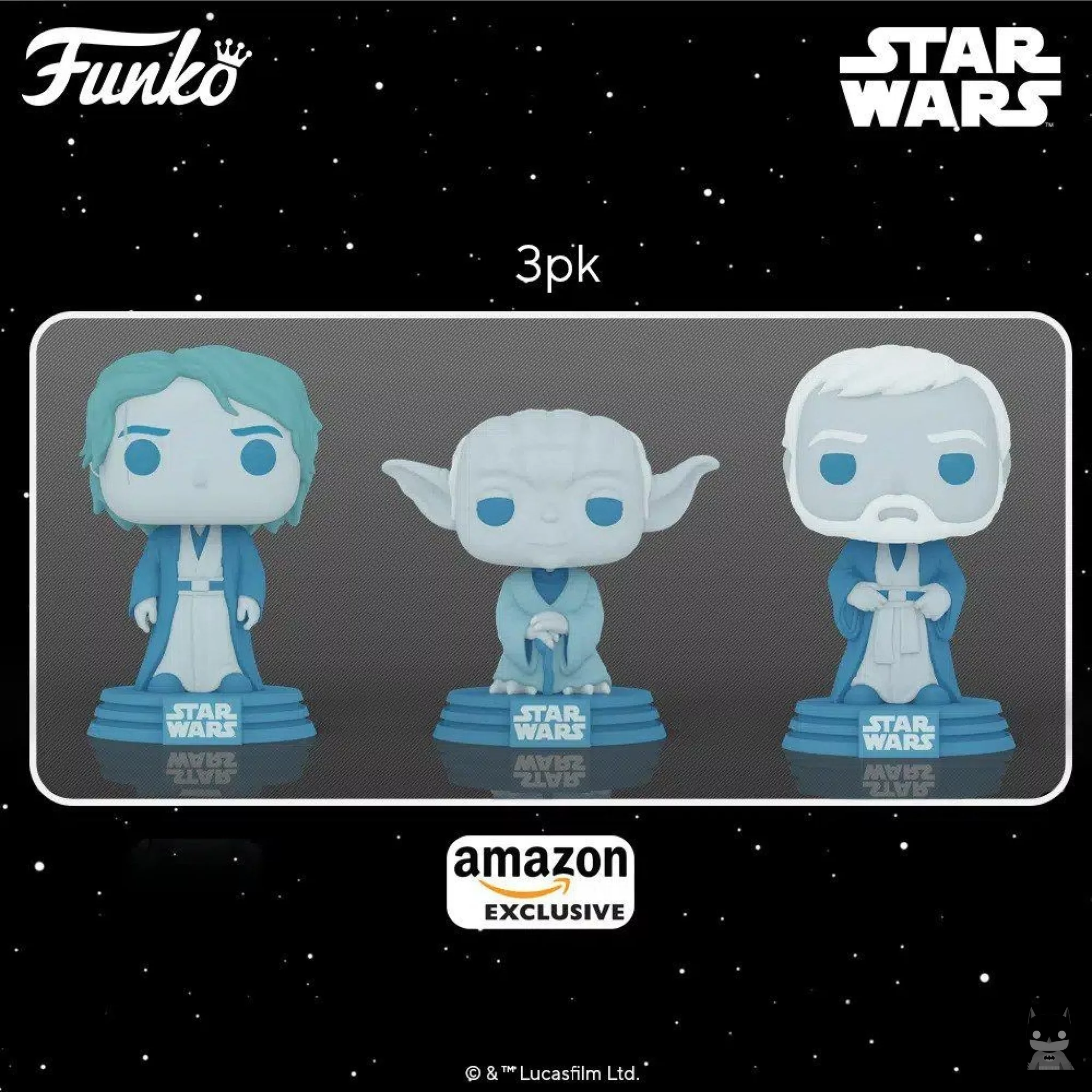 A Force Ghost set of 3 Star Wars POPs
