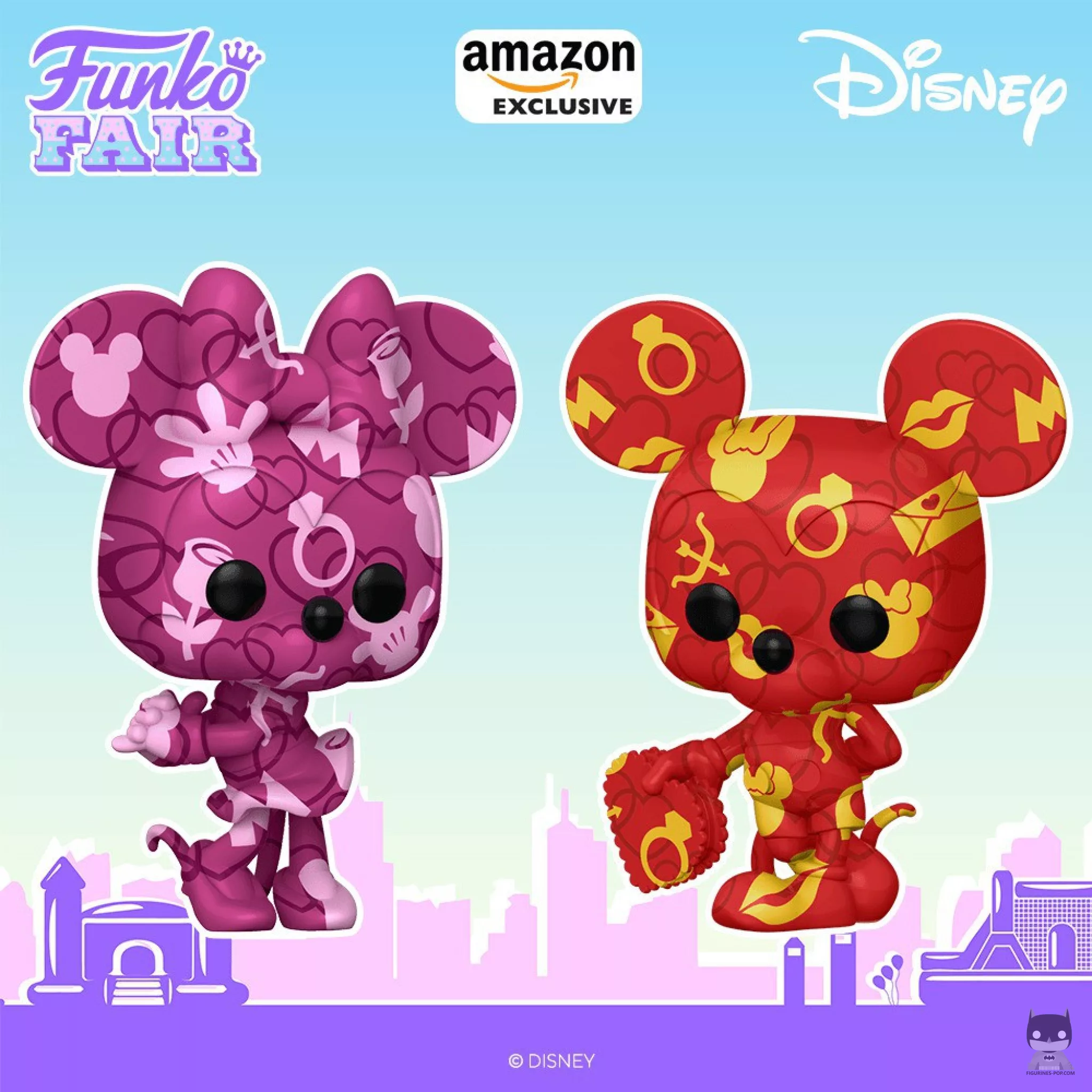 A Mickey and Minnie duo-pack POP Art Series