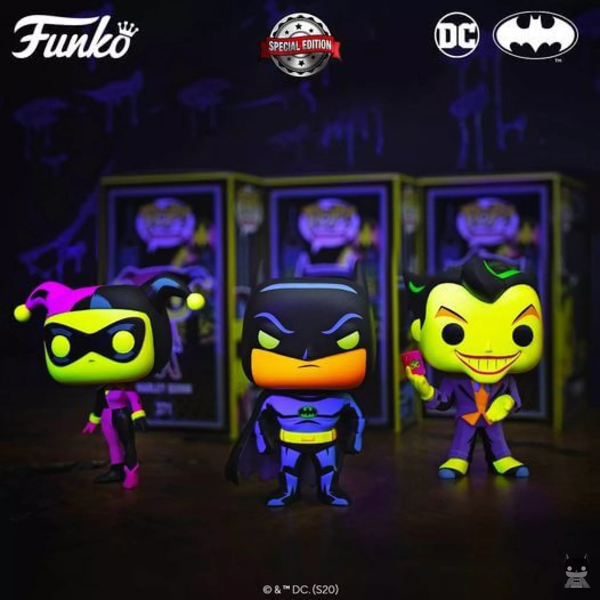 DC Heroes in Blacklight POP