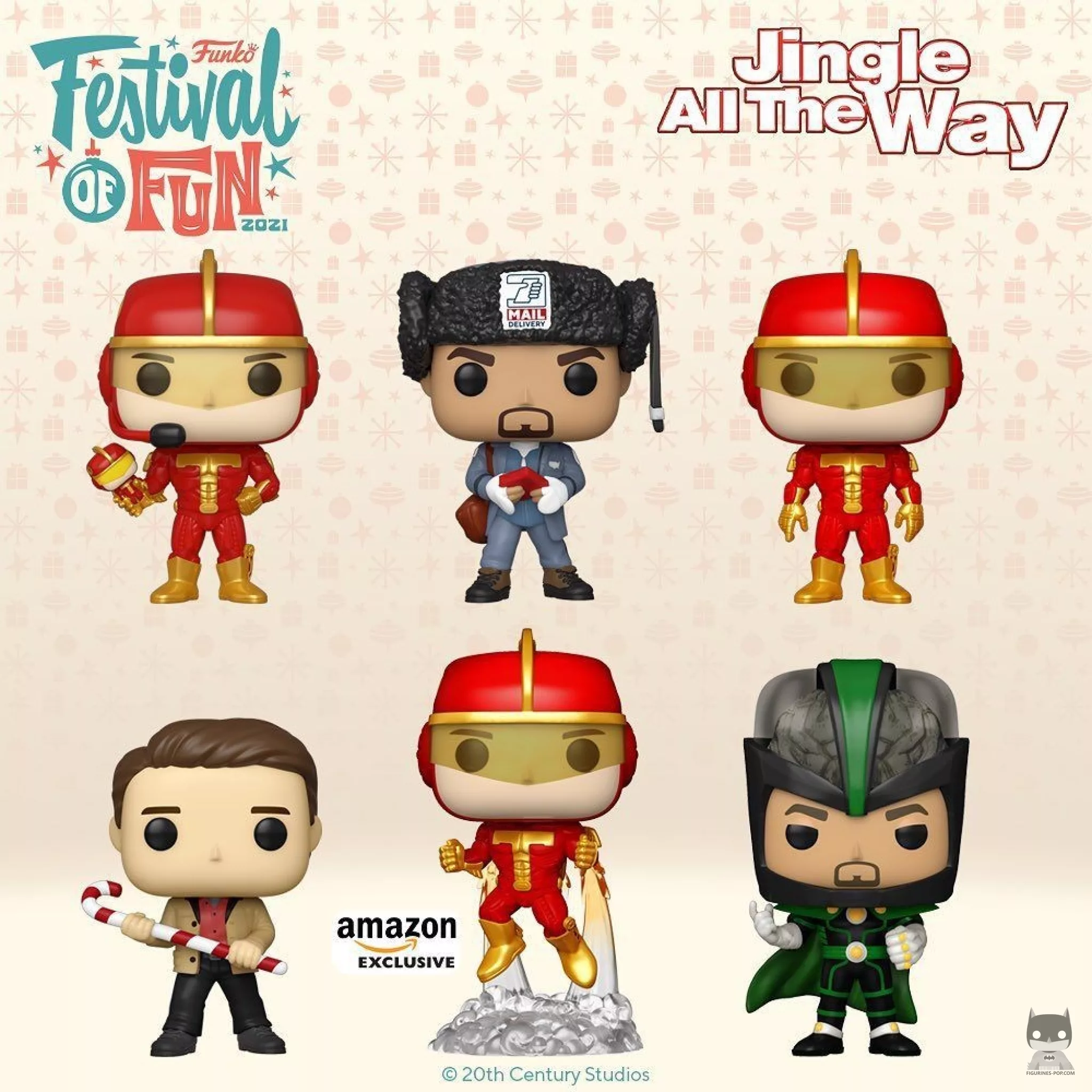 First POP figures from the movie Jingle All The Way with Arnold Schwarzenegger