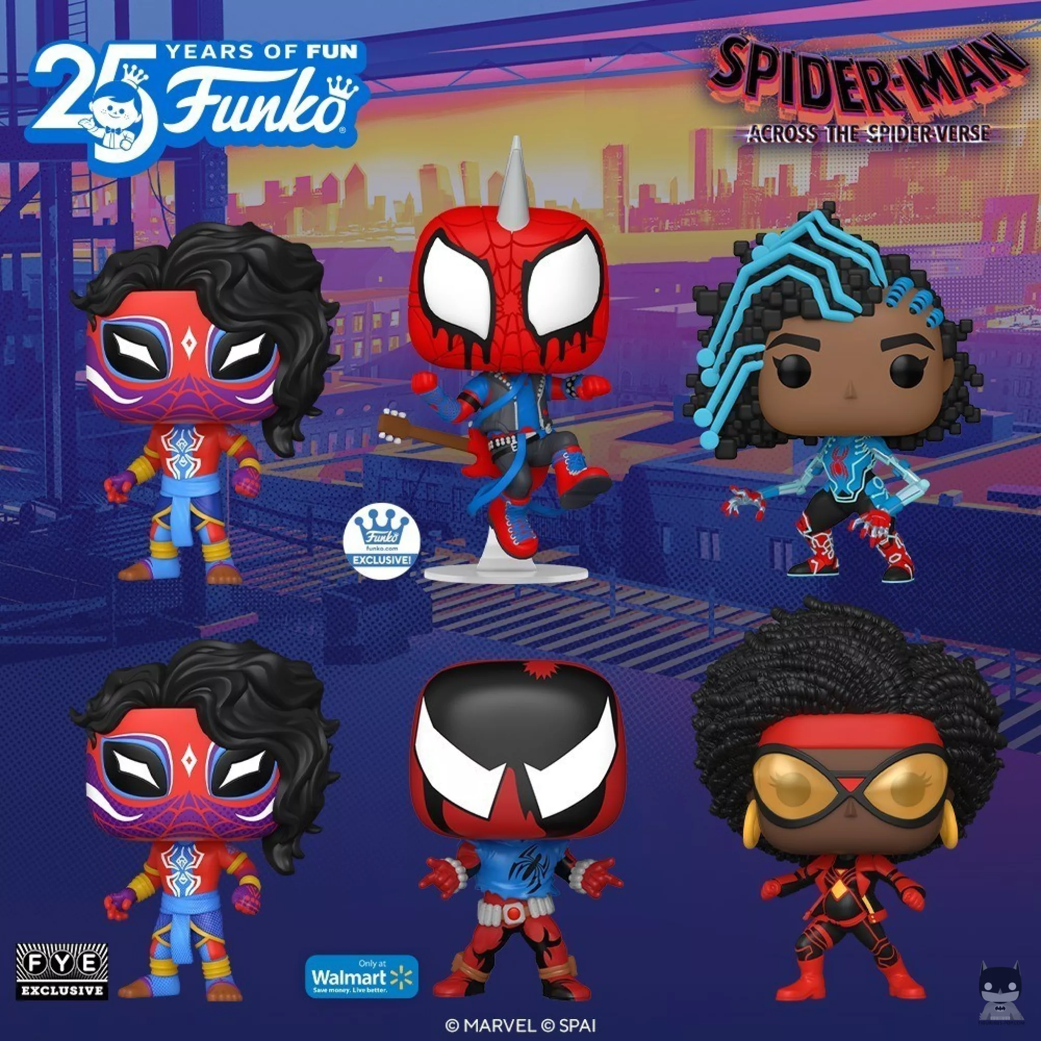 Funko POPs for Spider-Man across the Spider-Verse