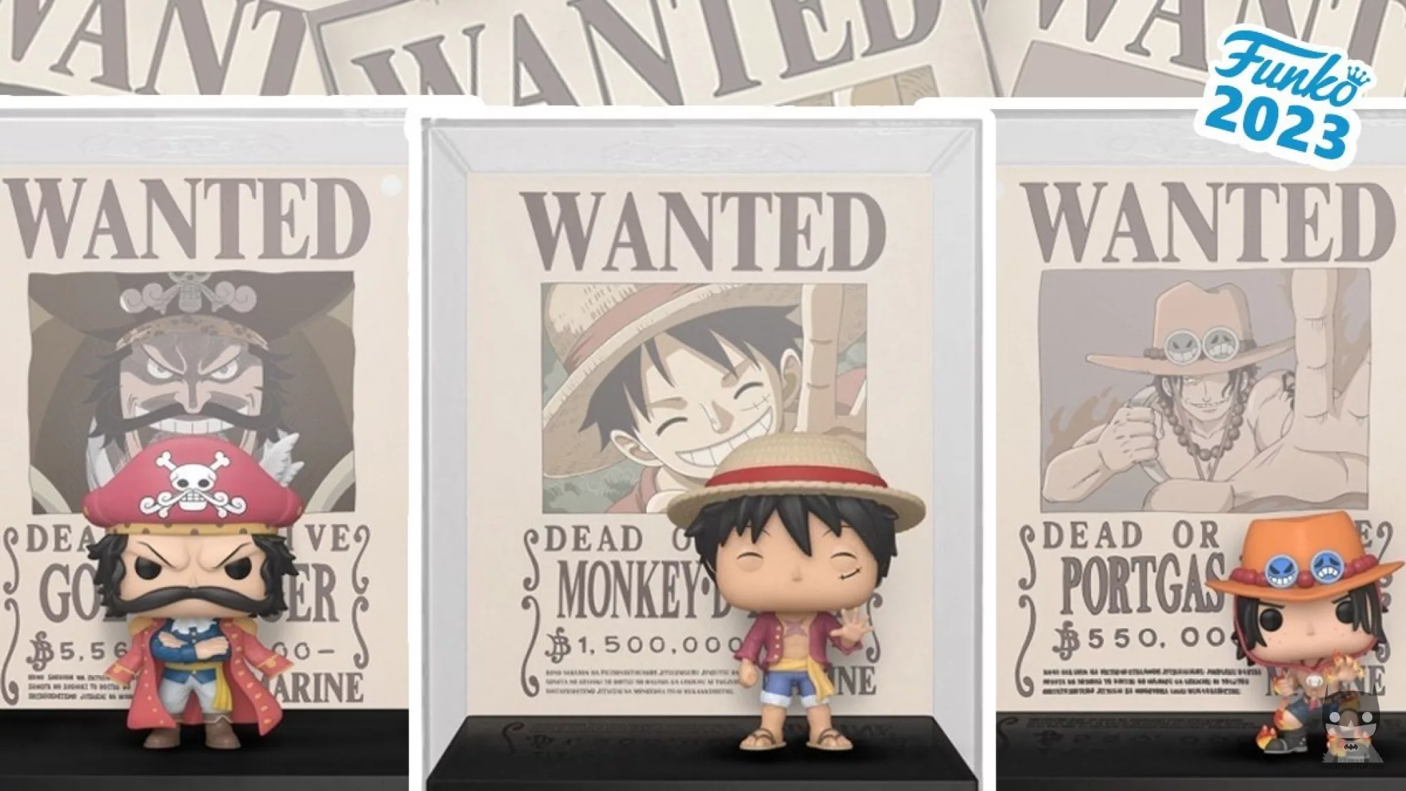One Piece: fall for the "Wanted" posters of Luffy, Portgas D. Ace and Gol D. Roger in Funko POP