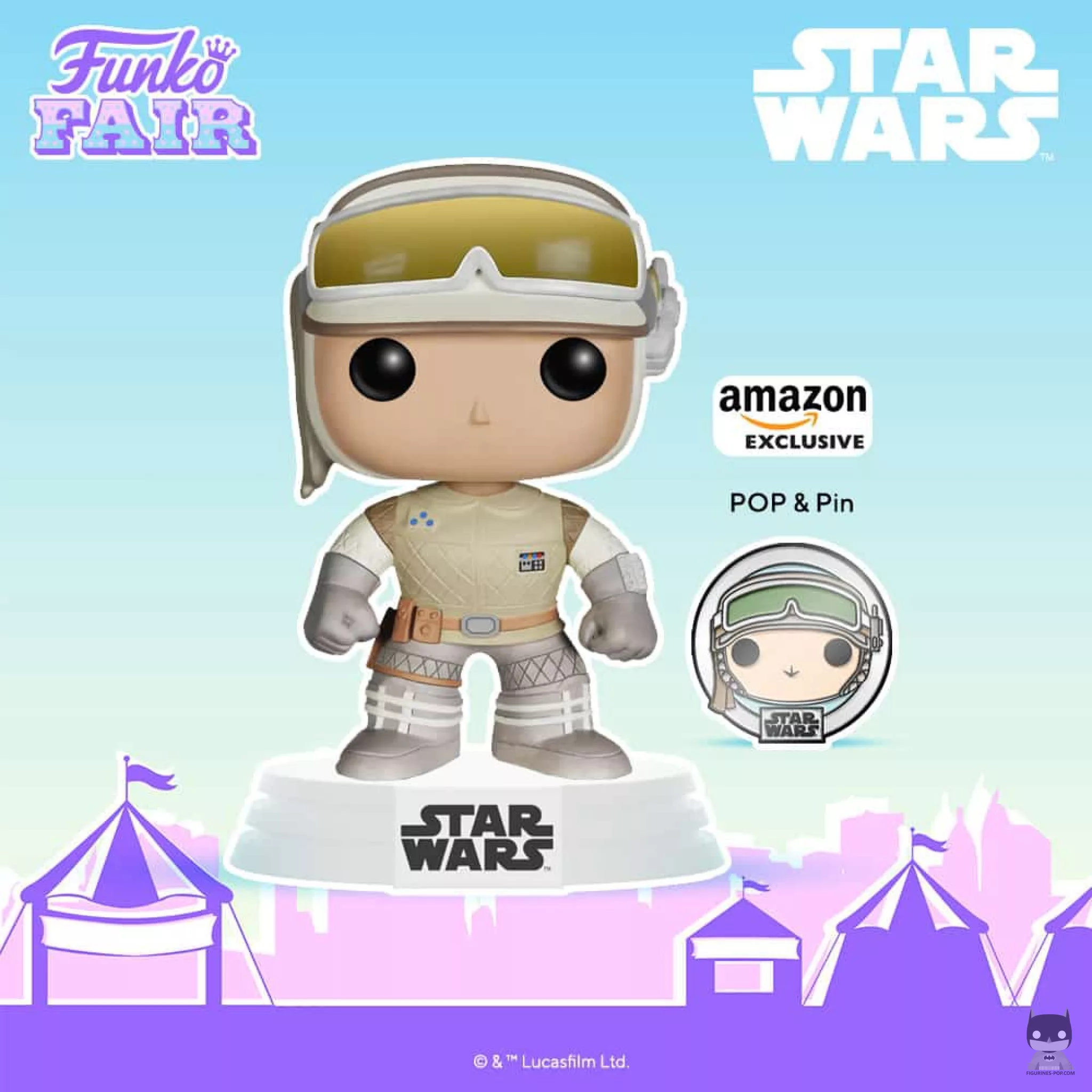 POP of Luke Skywalker on Hoth and its pin