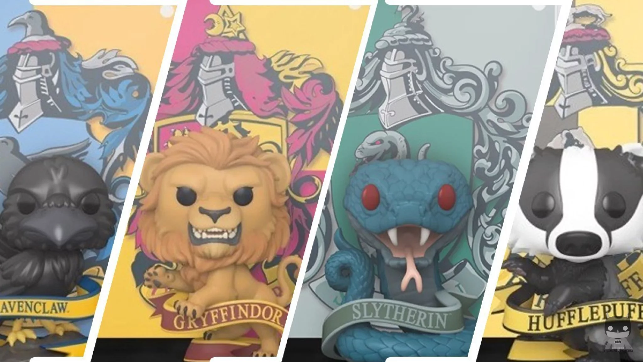The 4 Hogwarts houses have their own Funko POP crests