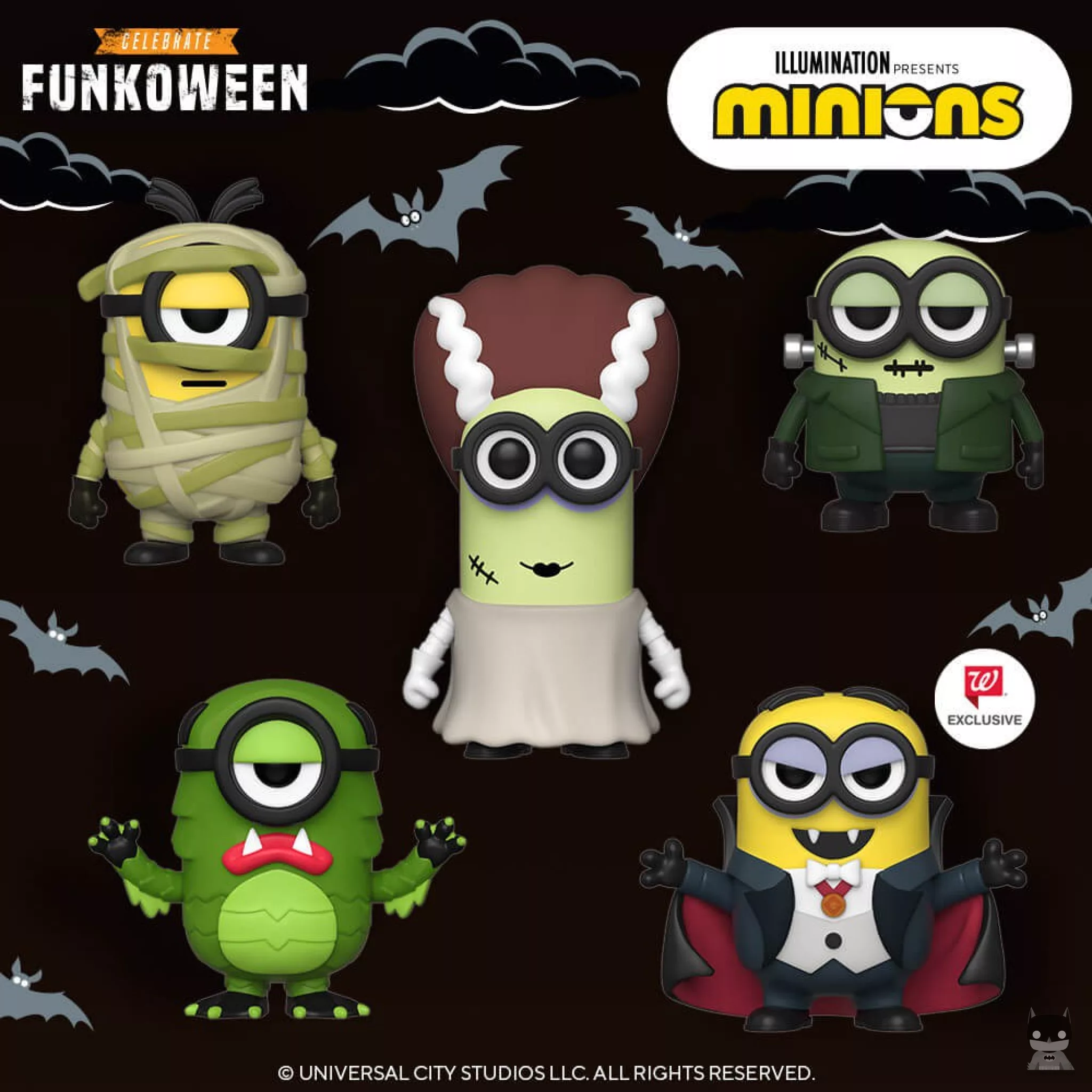 The Minions in Halloween version: 5 new figurines
