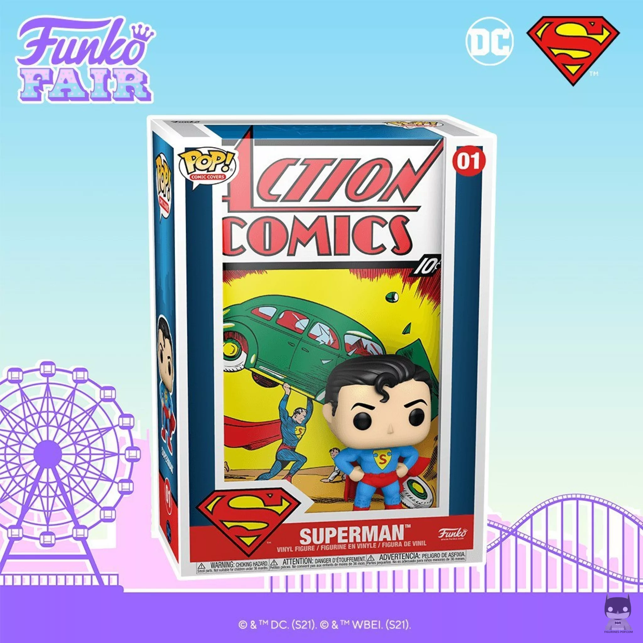 The very first POP Comic Covers for Action Comics and Superman