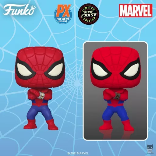 A POP (and its chase) of Spider-Man from the Japanese animation series