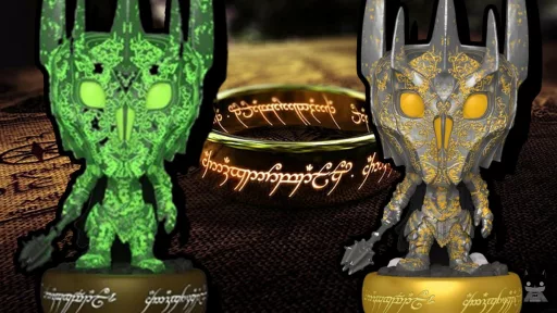 Sauron as a Funko POP: The inscription appears in the dark