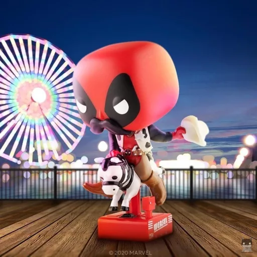 Sheriff Deadpool on a carousel: Funko did it