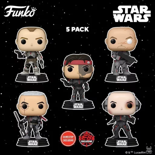 The entire Bad Batch squad in Funko POP