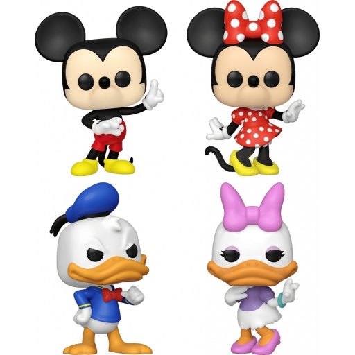 Funko POP Mickey Mouse, Minnie Mouse, Donald Duck & Daisy Duck (Disney 100)