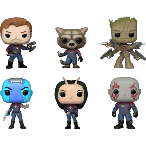 Figurine Funko POP Star-Lord, Rocket, Groot, Nebula, Mantis & Drax (Guardians of the Galaxy vol. 3)