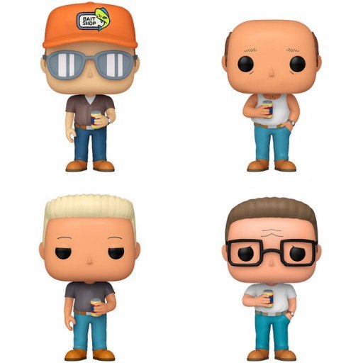 Figurine Funko POP Dale Gribble, Hank Hill, Bill Dauterive & Boomhauer (King of the Hill)