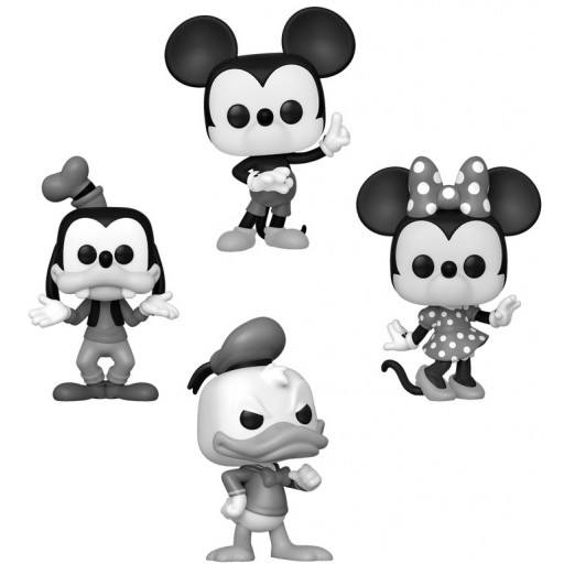 Figurine Funko POP Mickey Mouse, Minnie Mouse, Donald Duck & Goffy (Black & White) (Mickey Mouse & Friends)