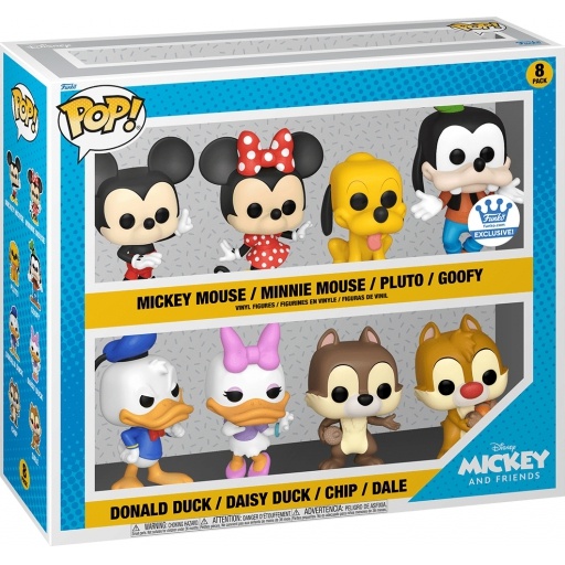Mickey Mouse, Minnie Mouse, Pluto, Goofy, Donald Duck, Daisy Duck, Chip & Dale