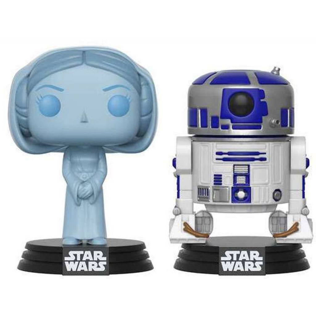 Figurine Funko POP Holographic Princess Leia & R2-D2 (Star Wars: Episode IV, A New Hope)