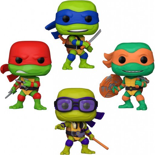 Funko POP Leonardo, Donatello, Michelangelo & Raphael (Glow in the Dark) (Teenage Mutant Ninja Turtles: Mutant Mayhem)