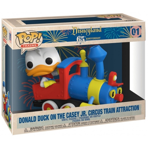 Donald Duck on the Casey Jr. Circus Train Attraction