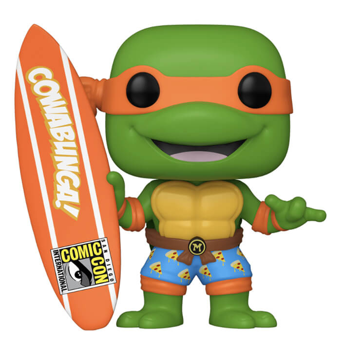 Funko POP Michelangelo with surfboard