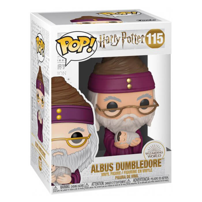 Dumbledore with baby Harry dans sa boîte