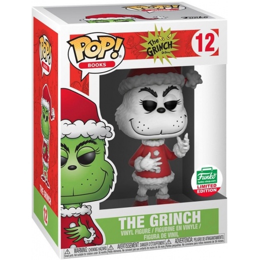 The Grinch as Santa Claus (Black and White)
