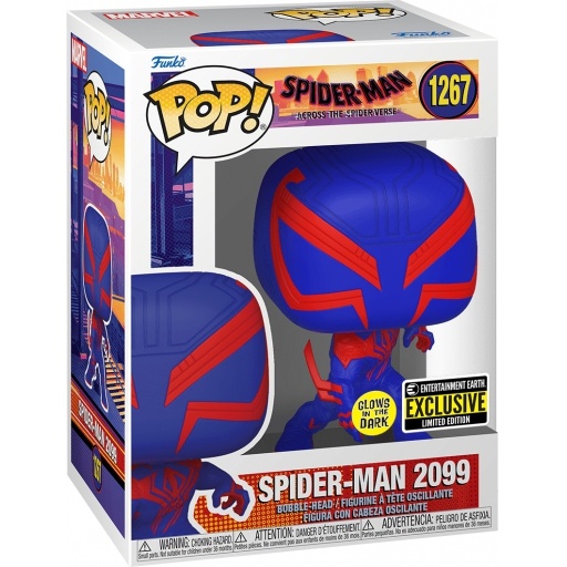 Spider-Man 2099 (Glow in the Dark) dans sa boîte