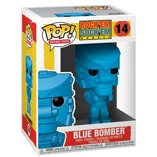 Blue Bomber Robot dans sa boîte