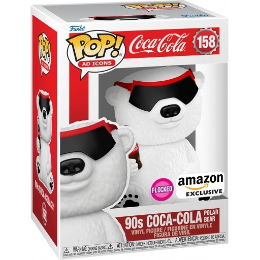 90s Coca-Cola Polar Bear (Flocked) dans sa boîte