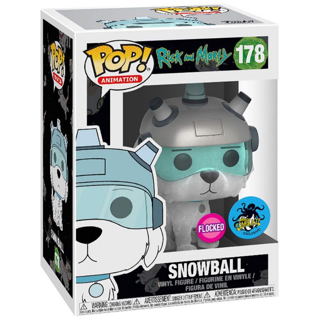 Rick and Morty Figure Snowball Flocked EXC Funko Funko POP 