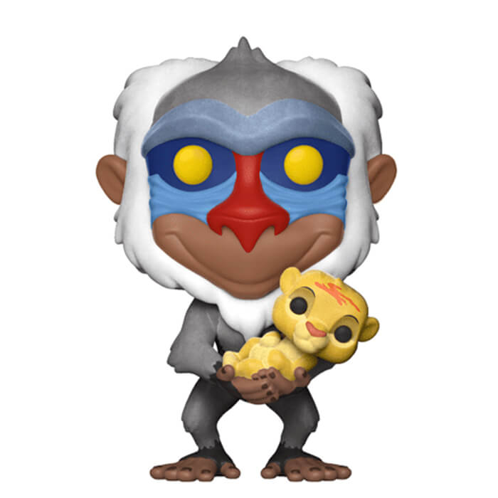 Figurine Funko POP Rafiki Holding Baby Simba (Flocked) (The Lion King)