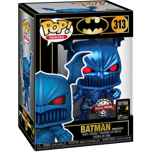 Batman the Merciless (Blue & Metallic) dans sa boîte
