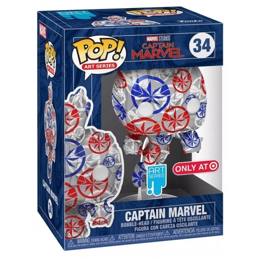 Captain Marvel dans sa boîte