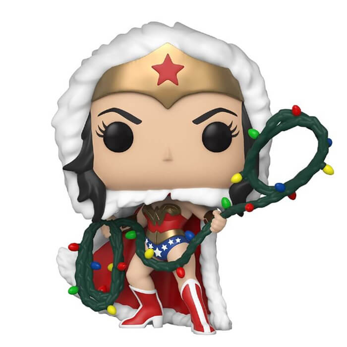 Wonder Woman with string light lasso unboxed