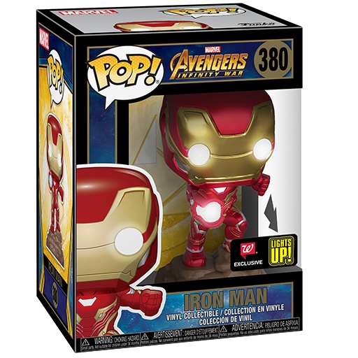 Iron Man Lights Up! 380 NEU Funko Pop Marvel Avengers Infinity War 