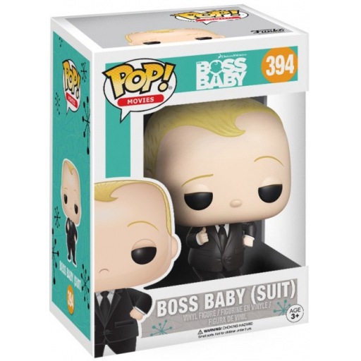Boss Baby in Suit and Tie dans sa boîte