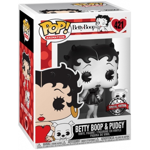 Betty Boop & Pudgy (Black & White)