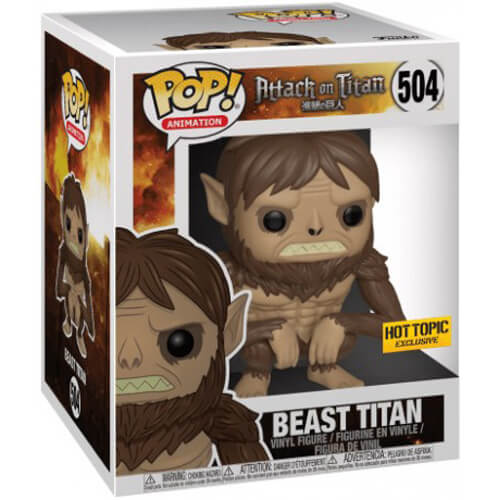 Funko Pop! Animation Attack On Titan Beast Titan Hot Topic Exclusive 6 Inch  Figure #504 for Men