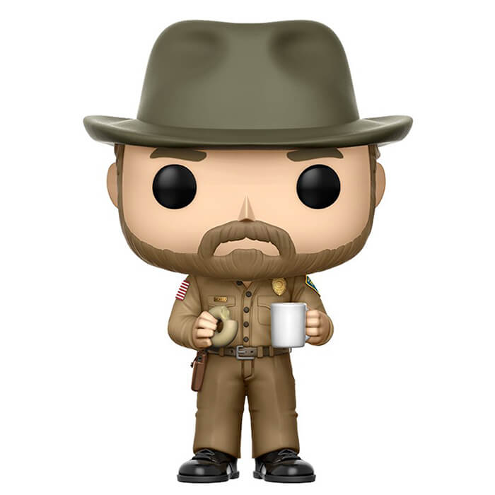 Jim Hopper with donut unboxed