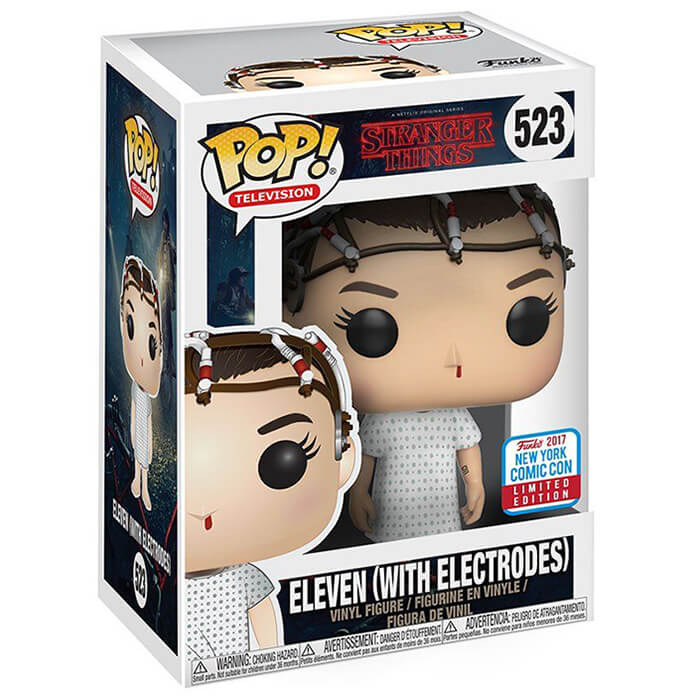 Eleven with electrodes dans sa boîte