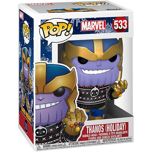 Thanos (Holiday) dans sa boîte