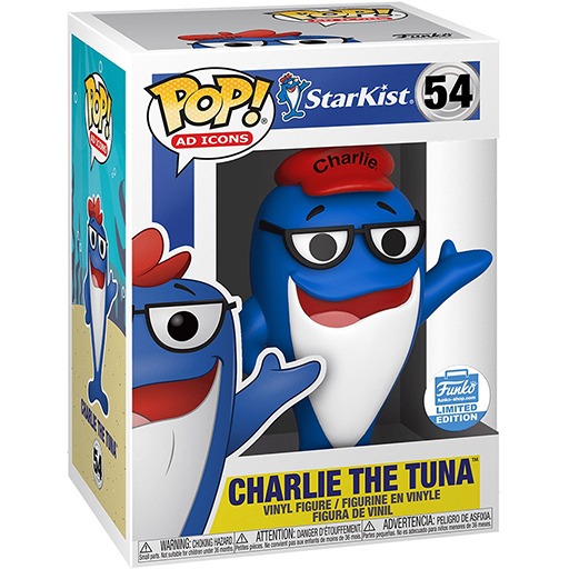 Charlie the Tuna dans sa boîte