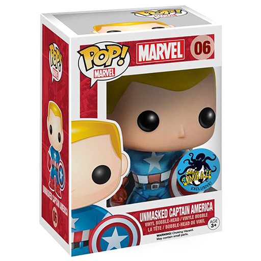 Captain America (Unmasked) dans sa boîte