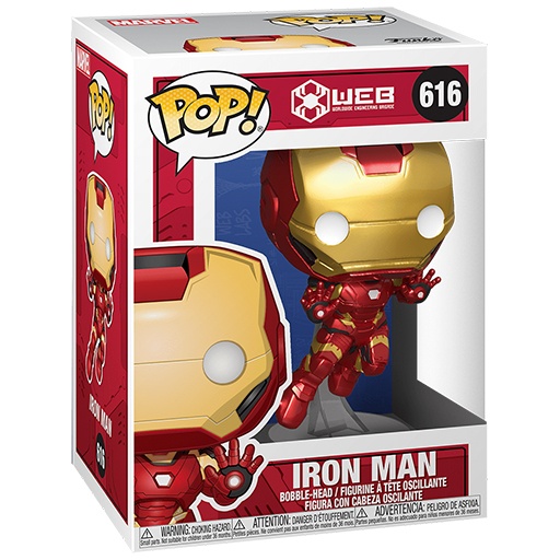 Iron Man (Metallic) dans sa boîte
