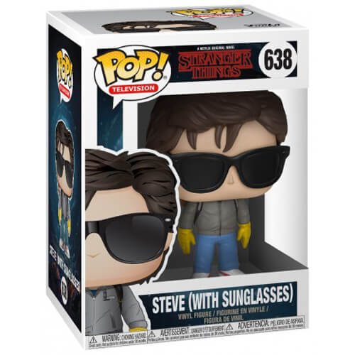 Steve with sunglasses dans sa boîte